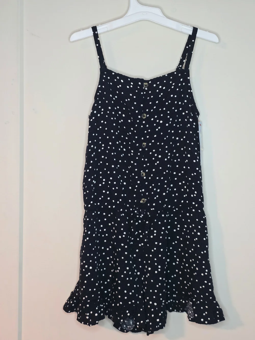Cat & Jack - Black Polka-Dot Woven Romper